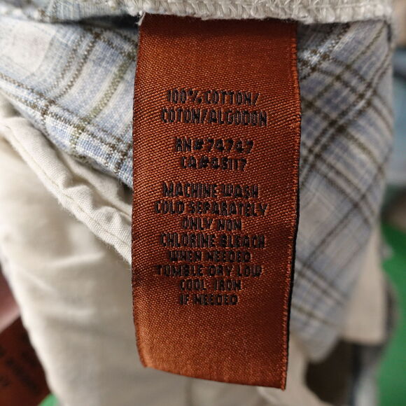 BOB TIMBERLAKE 100% COTTON BLUE WHITE PLAID SHORTS MENS SIZE 42 - Picture 6 of 6